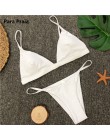 9 kolorów stałe Bikini Set 2019 Sexy Push Up stroje kąpielowe kobiety brazylijski strój kąpielowy Bikini z niskim stanem Halter 
