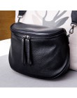 Moda damska torebka 100% prawdziwej skóry talii torba codzienna torba kobieca kobieta Crossbody listonoszówka szara torba na ram