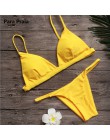 9 kolorów stałe Bikini Set 2019 Sexy Push Up stroje kąpielowe kobiety brazylijski strój kąpielowy Bikini z niskim stanem Halter 