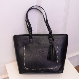 Driga Fashion duża pojemność przyczynowe torby na ramię dla kobiet 2019 spadek skórzana torebka z frędzlami torebki w stylu retr