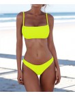 Gorąca, seksowna Bikini Set dwuczęściowy strój kąpielowy Bikini stroje kąpielowe kobiety stałe Biquini popularny damski kostium 