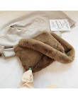 Zimowe pluszowe torby na ramię dla kobiet 2019 Faux Fur solidna torba typu crossbody kolor ciepła torba Bolsa Feminina