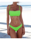 Gorąca, seksowna Bikini Set dwuczęściowy strój kąpielowy Bikini stroje kąpielowe kobiety stałe Biquini popularny damski kostium 