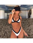 Bikini 2020 jednokolorowy strój kąpielowy kobiety stroje kąpielowe zestaw Bikini Push-Up Patchwork Biquini brazylijski letni pla