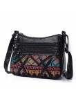 Annmouler marka kobiety Crossbody torba moda miękka torba na ramię sprana skóra kobiety torebka Patchwork mała torba Tribal torb