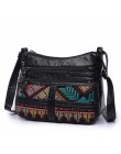 Annmouler marka kobiety Crossbody torba moda miękka torba na ramię sprana skóra kobiety torebka Patchwork mała torba Tribal torb