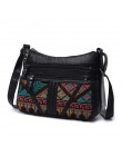 Annmouler marka kobiety Crossbody torba moda miękka torba na ramię sprana skóra kobiety torebka Patchwork mała torba Tribal torb