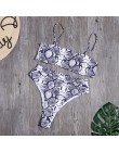 Stałe Bikini wysokie w talii Sexy Leopard Bikini kobiety nadruk węża strój kąpielowy strój kąpielowy 2020 nowe stroje kąpielowe 
