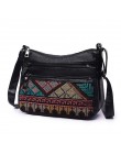 Annmouler marka kobiety Crossbody torba moda miękka torba na ramię sprana skóra kobiety torebka Patchwork mała torba Tribal torb