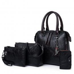 Nowy 4 sztuk/zestaw wysokiej jakości damskie torebki kobiet PU skórzane torby listonoszki kobiety torby kompozytowe Tote Bag bol