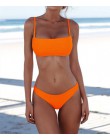 Gorąca, seksowna Bikini Set dwuczęściowy strój kąpielowy Bikini stroje kąpielowe kobiety stałe Biquini popularny damski kostium 