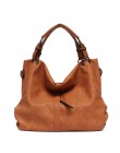 CEZIRA marka duże damskie torebki skórzane wysokiej jakości torebki damskie Pu Hobos jednolity, z kieszenią damskie duże torby n