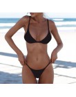 Gorąca, seksowna Bikini Set dwuczęściowy strój kąpielowy Bikini stroje kąpielowe kobiety stałe Biquini popularny damski kostium 
