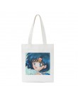 Japoński Sailor Moon duża pojemność Harajuku dorywczo Ulzzang nowych kobiet's College Plaid płótno lato Chic Cartoon torby na ra