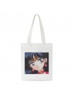Japoński Sailor Moon duża pojemność Harajuku dorywczo Ulzzang nowych kobiet's College Plaid płótno lato Chic Cartoon torby na ra