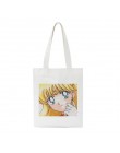 Japoński Sailor Moon duża pojemność Harajuku dorywczo Ulzzang nowych kobiet's College Plaid płótno lato Chic Cartoon torby na ra