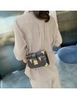 Fashion Box damskie torby na ramię nity moda kobiety Messenger torby małe kwadratowe torebki damskie 2019 nowe kobiece pakiety n