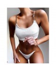 Seksowne Bikini kobiety strój kąpielowy stałe Bikini Set Push Up stroje kąpielowe niskiej talii kostiumy kąpielowe Bikini 2020 n