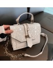 2019 kobiet Bling bling PU skórzane torby na ramię pani stałe czarny i bordowy crossbody łańcuch torebki dziewczyna moda woreczk