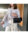 2019 kobiet Bling bling PU skórzane torby na ramię pani stałe czarny i bordowy crossbody łańcuch torebki dziewczyna moda woreczk
