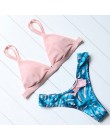 Marka OMKAGI stroje kąpielowe kobiety strój kąpielowy Sexy Push Up mikro Bikini Set pływanie strój kąpielowy kostiumy kąpielowe 