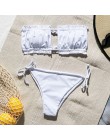 Peachtan Sexy różowe stroje kąpielowe damskie kostium kąpielowy bikini Bandeau 2020 mujer mikro kostium kąpielowy damski Push up