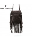 Kobiety Pu skórzana torba kobieta moda torby na ramię znane marki torby Crossbody Fringe Tassel kobiety Messenger torby herald F