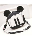 Moda jesień nowy koreański wysokiej jakości PU skórzane torebki damskie torebki mały kwadratowy plecak słodkie Mickey torby na r