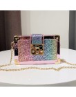 Fashion Box damskie torby na ramię nity moda kobiety Messenger torby małe kwadratowe torebki damskie 2019 nowe kobiece pakiety n