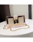 Fashion Box damskie torby na ramię nity moda kobiety Messenger torby małe kwadratowe torebki damskie 2019 nowe kobiece pakiety n