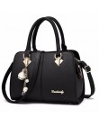 Nowe markowe damskie ozdoby sprzętowe jednolite torby na ramię torebka wysokiej jakości kopertówka damska Casual Crossbody torby