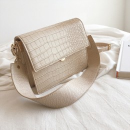 Luksusowe marki kobiet klapki torba kwadratowa 2019 nowa jakość skórzane damskie projektant torebki krokodyla wzór torby listono
