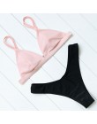 Marka OMKAGI stroje kąpielowe kobiety strój kąpielowy Sexy Push Up mikro Bikini Set pływanie strój kąpielowy kostiumy kąpielowe 