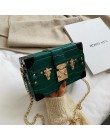 Fashion Box damskie torby na ramię nity moda kobiety Messenger torby małe kwadratowe torebki damskie 2019 nowe kobiece pakiety n