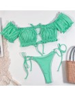 Peachtan Sexy różowe stroje kąpielowe damskie kostium kąpielowy bikini Bandeau 2020 mujer mikro kostium kąpielowy damski Push up