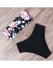 RUUHEE bandażowy strój kąpielowy Bikini kobiety strój kąpielowy Bikini wysokie w talii 2019 strój kąpielowy Push Up Maillot De B