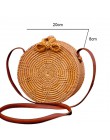 2019 nowych kobiet torby słomy okrągły tkane ręcznie projektant lato plaża czechy Rattan koło torba na ramię dla mody