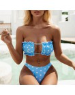 Peachtan Sexy różowe stroje kąpielowe damskie kostium kąpielowy bikini Bandeau 2020 mujer mikro kostium kąpielowy damski Push up
