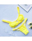 Peachtan Sexy różowe stroje kąpielowe damskie kostium kąpielowy bikini Bandeau 2020 mujer mikro kostium kąpielowy damski Push up