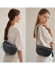 Oryginalne skórzane torby Crossbody kobiety znane marki kobieca torba na ramię moda szeroki pasek na ramię miękka mała torebka d