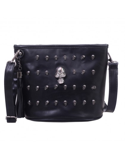 Projekt czaszki kobiety Messenger torby torebki torby na ramię tornister sprzęgła dziewczyna czarna czaszka Crossbody torba Bols