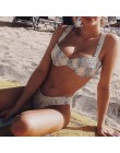 Nadruk węża bikini Push up strój kąpielowy kobiet strój kąpielowy String stringi brazylijskie bikini 2020 strój kąpielowy z wyso