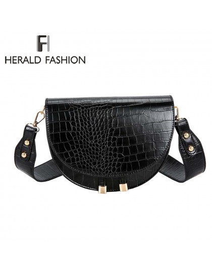 Luksusowa moda damska Crossbody torba krokodyl półkole torba siodło miękkie skórzane torby na ramię damskie torebki projektant