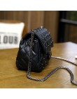 Wiosna nowy klasyczny nit małe kwadratowe torby Crossbody Mini kobiety zamek do torebki Pu skórzana łańcuszkowa torba na ramię k