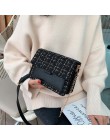 Bawełniane i lniane torebki Crossbody dla kobiet 2020 zimowe torby na ramię kobiece mini-łańcuch torebki i portmonetki