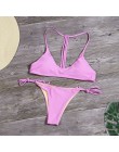Kobiety stałe Bikini Set Sexy Micro bandażowy strój kąpielowy niskiej talii strój kąpielowy wysokie cięcie strój kąpielowy nowy 