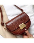 Luksusowa moda damska Crossbody torba krokodyl półkole torba siodło miękkie skórzane torby na ramię damskie torebki projektant