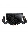 Luksusowa moda damska Crossbody torba krokodyl półkole torba siodło miękkie skórzane torby na ramię damskie torebki projektant