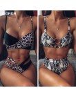 INGAGA wysokiej talii Bikini 2020 Push Up strój kąpielowy Leopard stroje kąpielowe kobiety brazylijski Bikini Set Biquini Sexy s