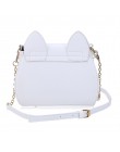 SWDF Summer Sailor Moon torebka damska czarna Luna Cat kształt łańcuszkowa torba na ramię PU skóra kobiety Messenger mała torebk